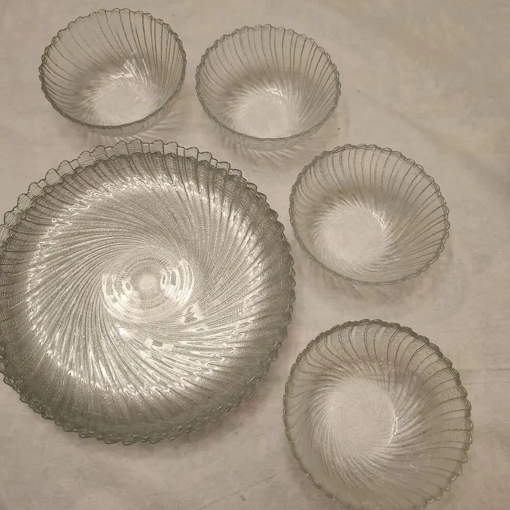 Set of 8pcs Arcoroc France Seabreeze (4) 10” Dinner Plates (4) 5